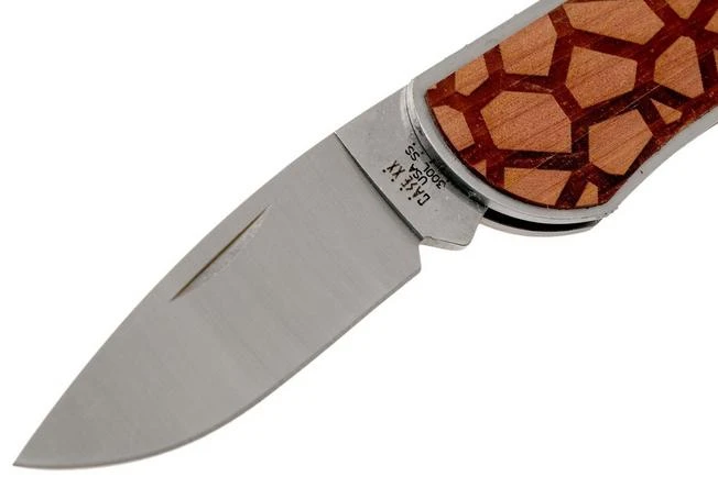 Case X Woodchuck Executive Lockback Brushed Stainless, Giraffe, 64320, M1300L SS Pocket Knife 3 Case X Woodchuck Executive Lockback Brushed Stainless, Giraffe, 64320, M1300L SS Pocket Knife - Image 3