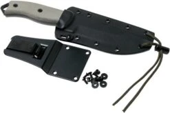 ESEE Model 5 Black Blade, Desert Tan Handle 5P-BK With Kydex Sheath + Belt Clip -Cheap Nippon Knife Store EE ESEE 5P BK 07 esee knives v2018