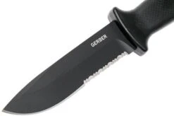 Gerber Prodigy Fixed Blade Black Serrated 22-01121 Fixed Knife -Cheap Nippon Knife Store GE22 01121 03 gerber ge22 01121 03