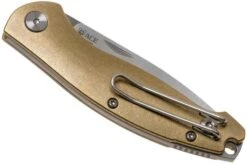 GiantMouse ACE Farley Brass, Satin Pocket Knife, Ansø And Voxnaes Design -Cheap Nippon Knife Store GM FL B 04 giantmouse