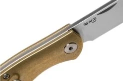 GiantMouse ACE Farley Brass, Satin Pocket Knife, Ansø And Voxnaes Design -Cheap Nippon Knife Store GM FL B 06 giantmouse