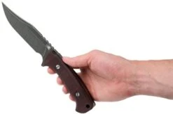 Rick Hinderer Ranch Bowie Burgundy Canvas Micarta, Battle Black, Bowie Knife -Cheap Nippon Knife Store HRK TRB BB BM 06 rick hinderer knives