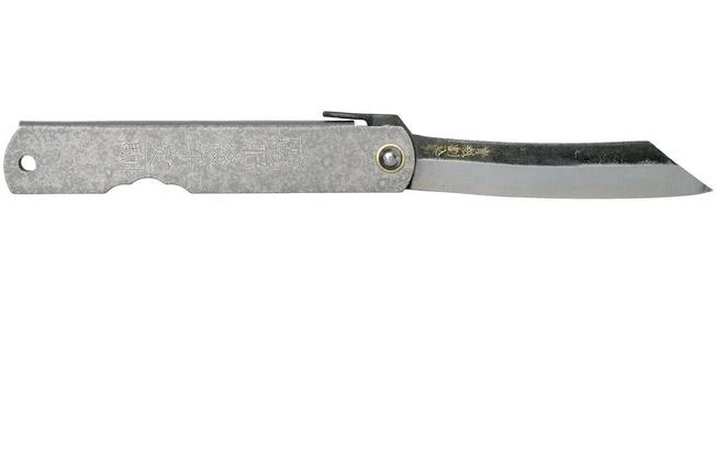 Higonokami Pocket Knife 7.3 Cm HIGOC9B, Blue Paper Steel, Grey Steel 2 Higonokami Pocket Knife 7.3 Cm HIGOC9B, Blue Paper Steel, Grey Steel - Image 2