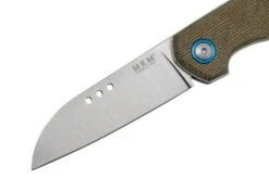 MKM Root RT-GC Satin Green Canvas Micarta Pocket Knife, Jens Anso Design -Cheap Nippon Knife Store MMK RT GC 03 mkm