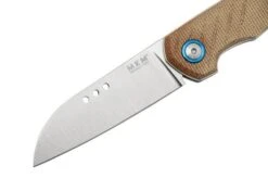 MKM Root RT-NC Satin Natural Canvas Micarta Pocket Knife, Jens Anso Design -Cheap Nippon Knife Store MMK RT NC 03 mkm