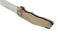 MKM Root RT-NC Satin Natural Canvas Micarta Pocket Knife, Jens Anso Design -Cheap Nippon Knife Store MMK RT NC 04 mkm