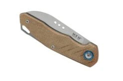 MKM Root RT-NC Satin Natural Canvas Micarta Pocket Knife, Jens Anso Design -Cheap Nippon Knife Store MMK RT NC 06 mkm