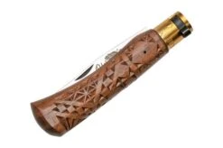 Old Bear Classical Carved Walnut M, 9307-19-LNI Pocket Knife -Cheap Nippon Knife Store OB9307 19 LNI 04 oldbear