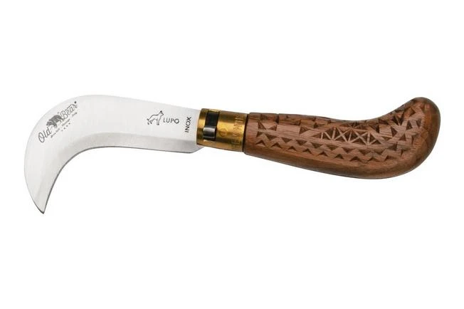 Old Bear Pruning Carved Walnut S, 9747-17-LNI Pruning Knife 1 Old Bear Pruning Carved Walnut S, 9747-17-LNI Pruning Knife