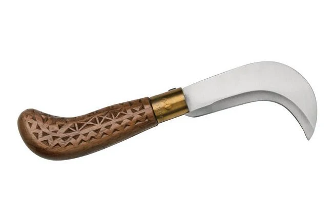 Old Bear Pruning Carved Walnut S, 9747-17-LNI Pruning Knife 2 Old Bear Pruning Carved Walnut S, 9747-17-LNI Pruning Knife - Image 2