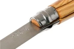 Opinel Pocket Knife No. 8 Luxury Range With Leather Sheath, Olive Wood -Cheap Nippon Knife Store OP001004 07 opinel v201903