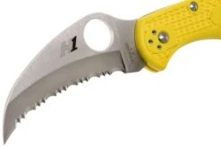 Spyderco Tasman Salt 2 C106SYL2 Pocket Knife, Yellow -Cheap Nippon Knife Store SPC106SYL2 03 spyderco spc106syl2 03