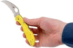 Spyderco Tasman Salt 2 C106SYL2 Pocket Knife, Yellow -Cheap Nippon Knife Store SPC106SYL2 08 spyderco spc106syl2 08