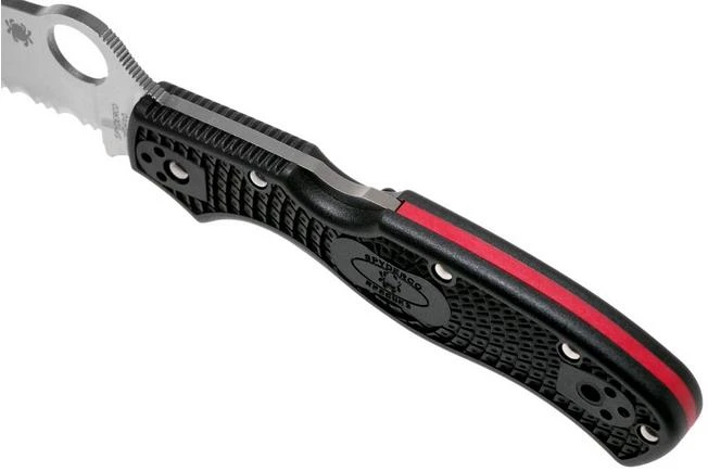 Spyderco Rescue 3 Thin Red Line C14FSBKRD3 Serrated Rescue Knife 7 Spyderco Rescue 3 Thin Red Line C14FSBKRD3 Serrated Rescue Knife - Image 7