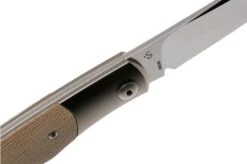 Viper Hug 2 V5994CN Natural Canvas Micarta Pocket Knife, Sacha Thiel Design -Cheap Nippon Knife Store VPV5994CN 06 viper