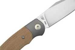 Viper Twin, V6002CN, Satin M390, Natural Canvas Micarta Pocket Knife, Fabrizio Silvestrelli Design -Cheap Nippon Knife Store VPV6002CN 05 viper