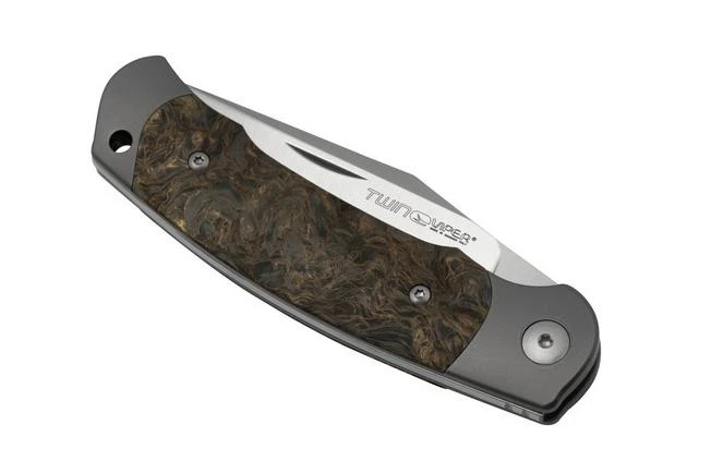 Viper Twin, V6002FCG, Satin M390, Gold Dark Matter Pocket Knife, Fabrizio Silvestrelli Design 6 Viper Twin, V6002FCG, Satin M390, Gold Dark Matter Pocket Knife, Fabrizio Silvestrelli Design - Image 6